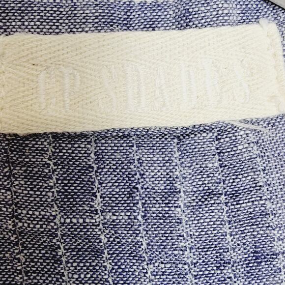 CP Shades 100% Linen Pintuck Long Sleeve Shirt Blue - Size Small - Picture 5 of 7